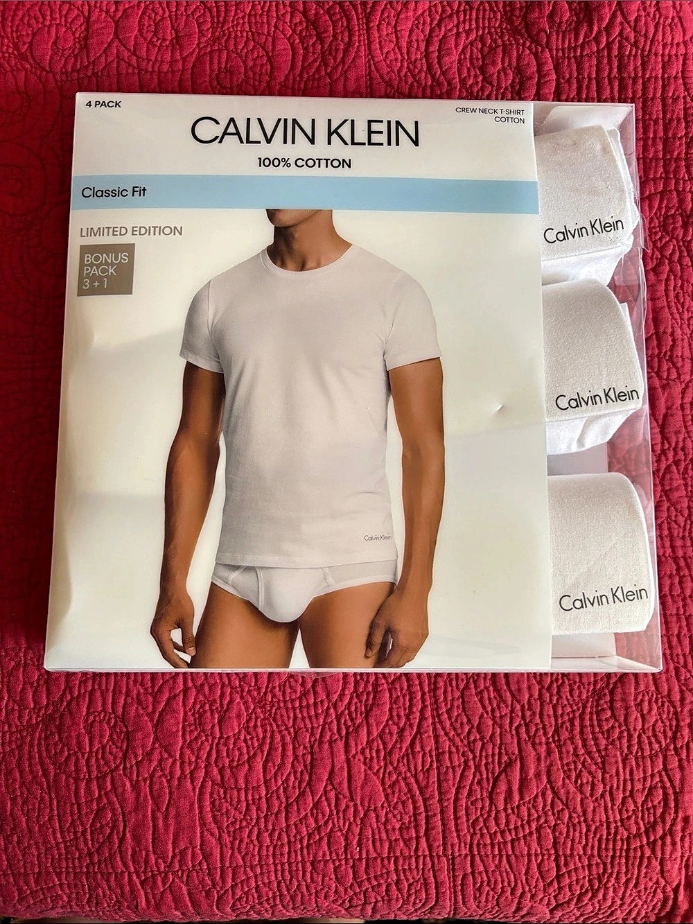Calvin Klein Classic Fit Cotton Crewneck Undershirts 4-Pack Cotton Crewneck